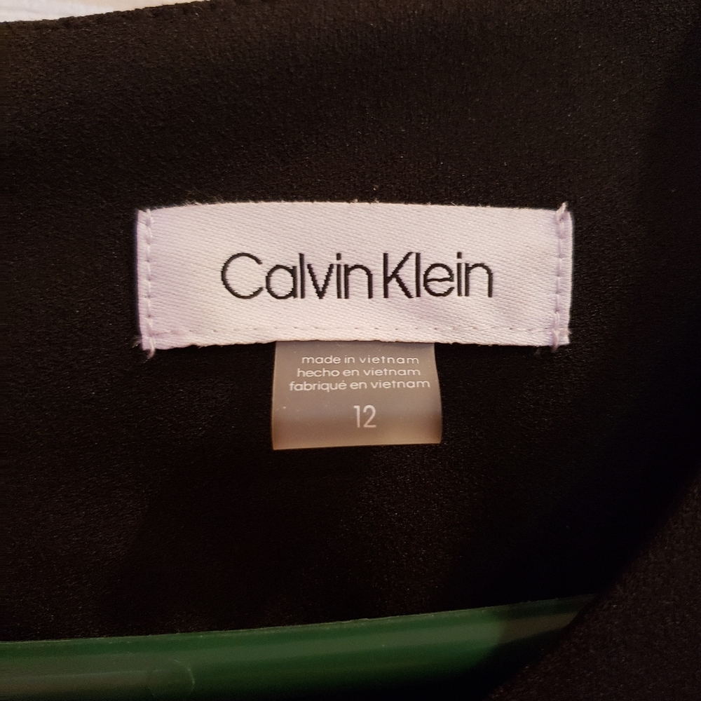 Calvin Klein Faux Fur Black Dress - Picture 7 of 7